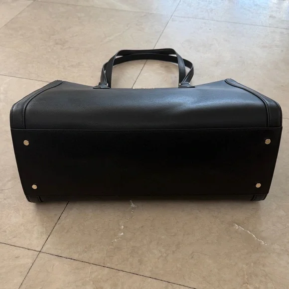 NWT - Kate Spade Outlet Saffiano Large Black Laptop Tote (gold hardware) - Picture 7 of 8